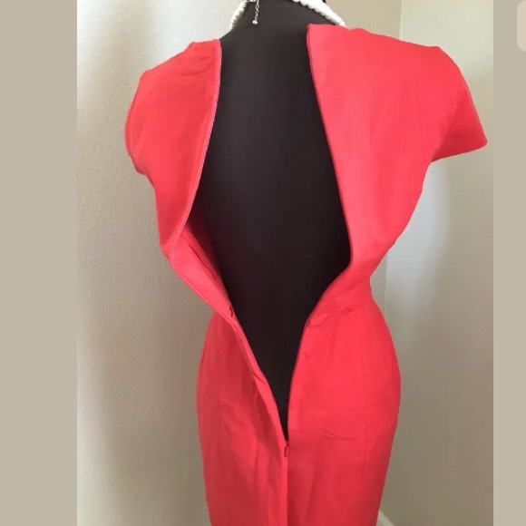 Banana Republic || $140 Red Mid Cap Dress - Picture 2 of 8
